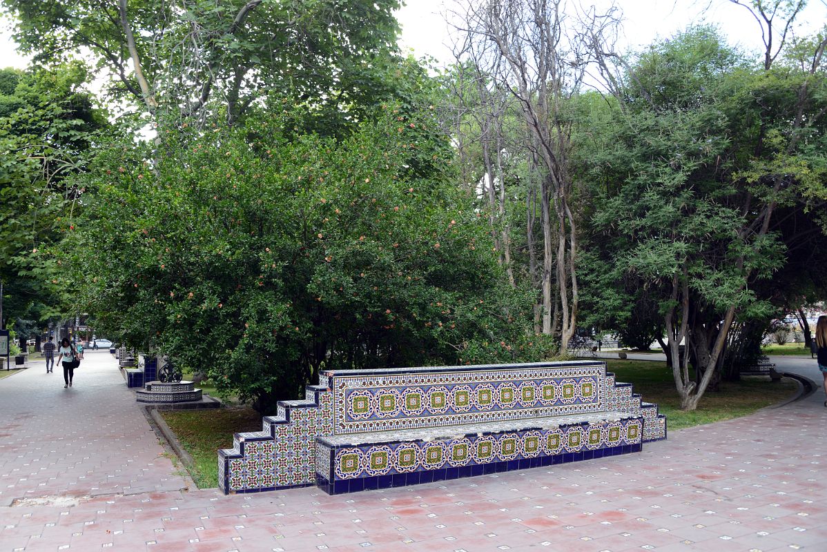 11-01 Plaza Espana Has Brightly Coloured Andalucian Tiles And Luxuriant Trees And Shrubs In Mendoza